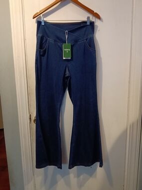 HALARA Dark Navy Flare Wide-Leg Jeans for Women